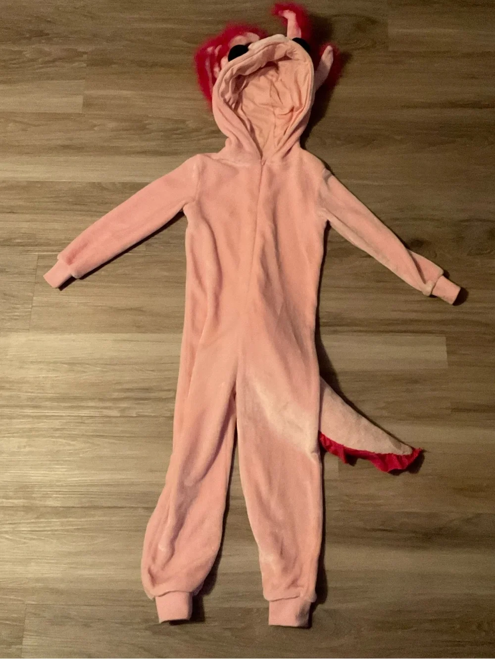Halloween Pink Axolotl Onesie Hooded Jumpsuit
